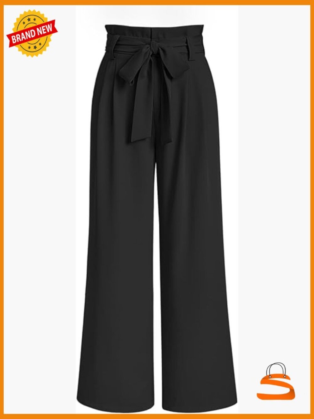Wide Leg Dress Pants with Belt High Waisted Paperbag Trousers Business Casual